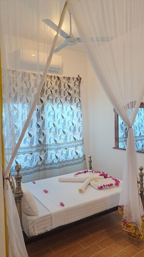 Superior Double or Twin Room, 1 Bedroom, Pool View | Desk, laptop workspace, bed sheets - Nutmeg House Zanzibar (Jambiani)