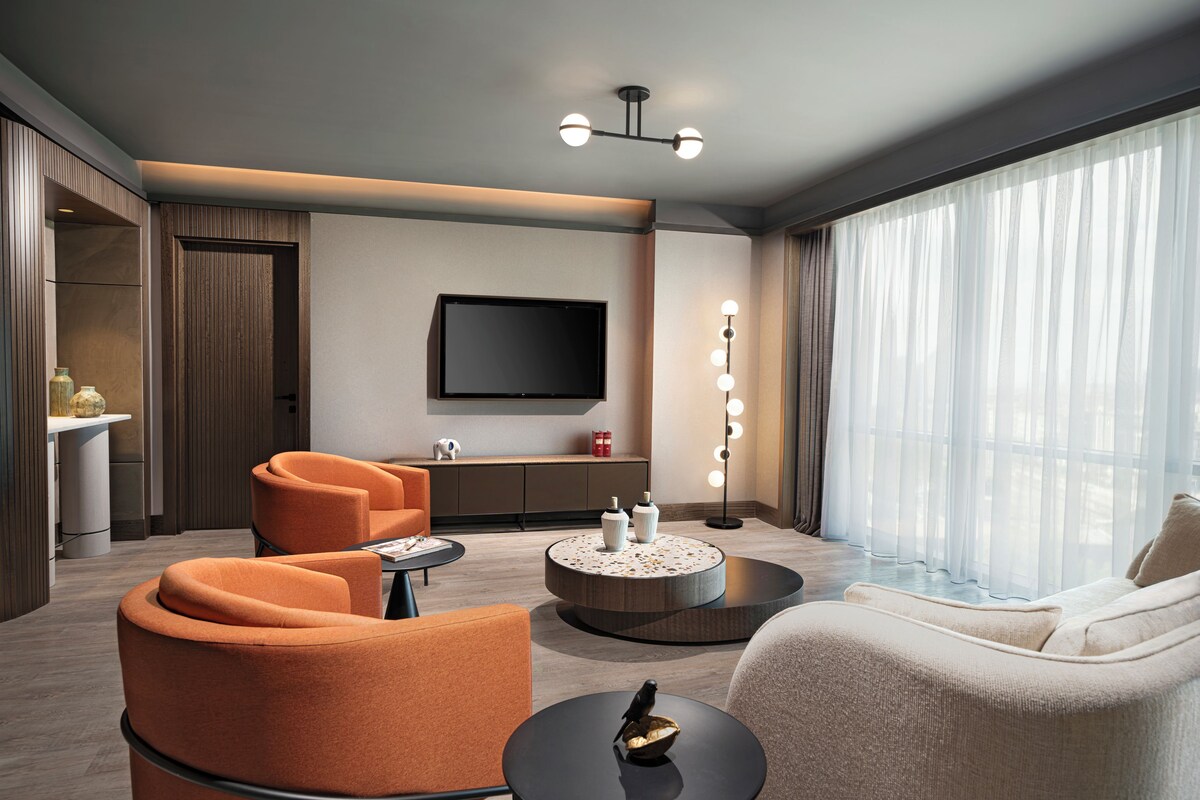 Appartamento Executive, 1 camera da letto | Biancheria da letto di alta qualità, minibar, una cassaforte in camera