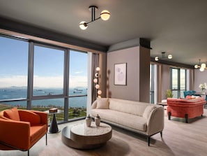 Suite exécutive, 1 très grand lit et 1 canapé-lit | Literie de qualité, minibar, coffre-fort, bureau