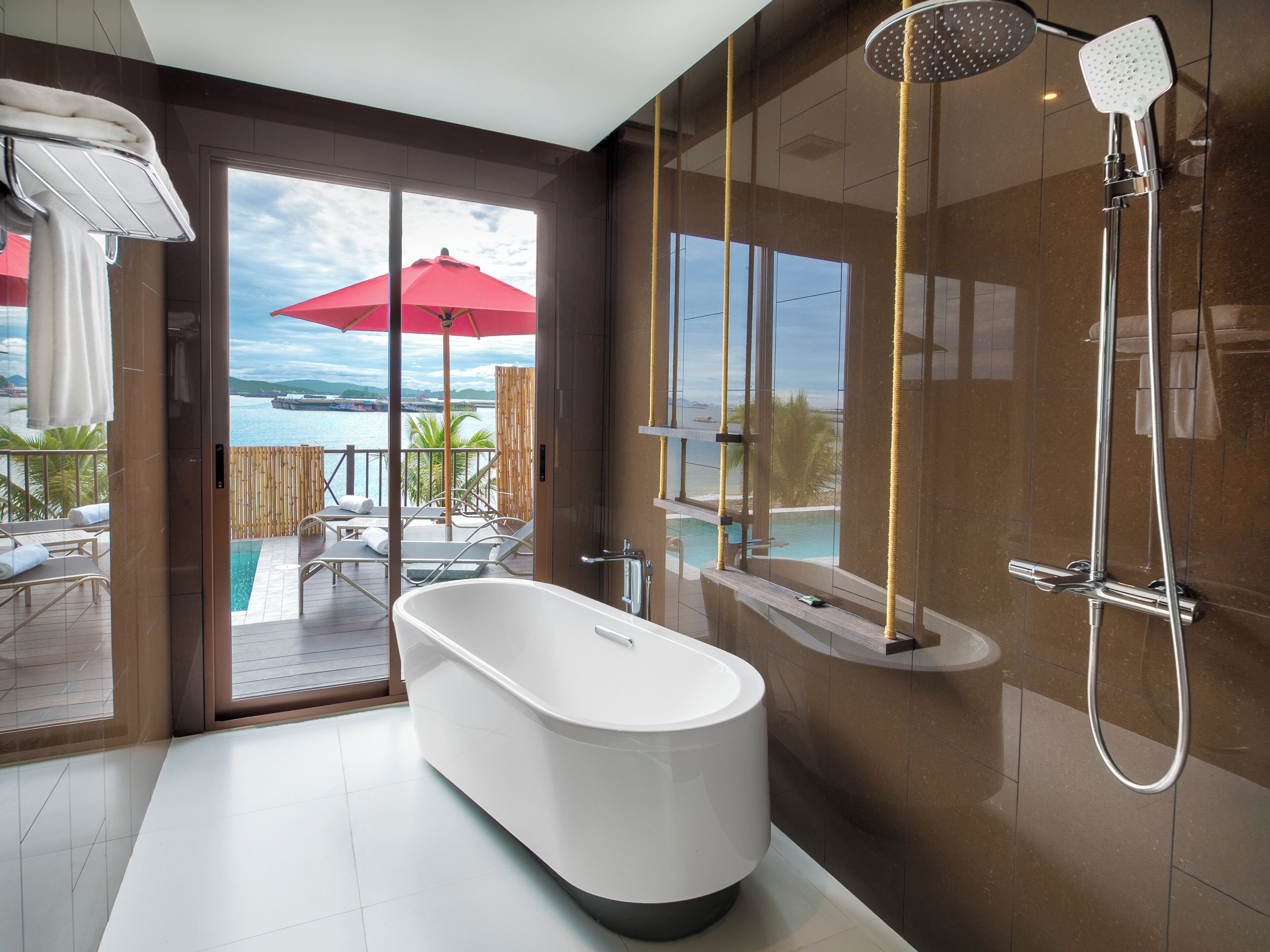 One Bedroom Pool Villa Ocean Front View | Free minibar items, in-room safe, individually decorated, desk