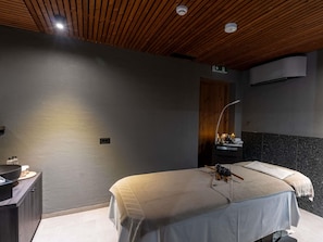 Sauna, hot stone massages, deep-tissue massages, body scrubs, facials