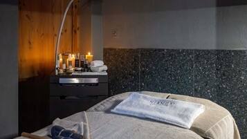 Sauna, hot stone massages, deep-tissue massages, body scrubs, facials