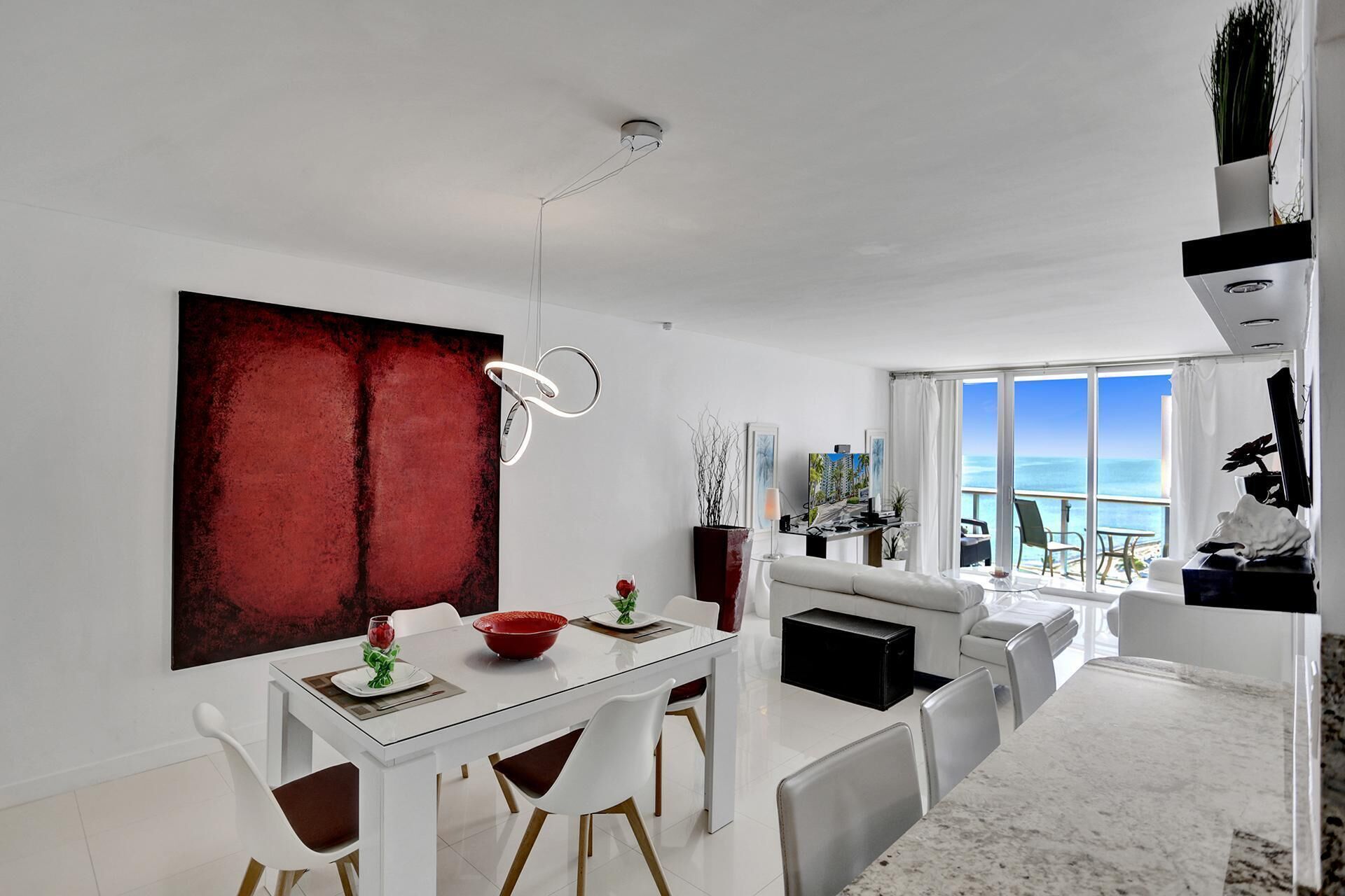 Luxury Condo | Living area | 50-inch Smart TV with cable channels