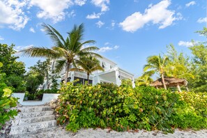 On the beach, white sand, beach towels