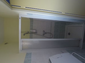 Hair dryer, soap, toilet paper