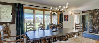 Luxury Home on Blue Ribbon Madison River and steps away from downtown Ennis, MT.