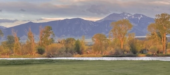 Luxury Home on Blue Ribbon Madison River and steps away from downtown Ennis, MT.