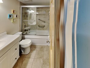 Condo, Multiple Beds, Pool Access, Ocean View | Bathroom | Towels, toilet paper - Sea Watch 1790 (Flagler Beach)