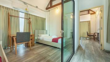 Family Quadruple Room, 2 Bedrooms, Non Smoking, Refrigerator | Premium bedding, desk, soundproofing, free WiFi