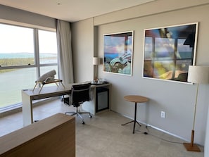 Quarto panorâmico, 1 cama de casal | 1 quarto, roupas de cama antialérgicas, escrivaninha