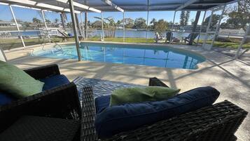 Outdoor pool, a heated pool