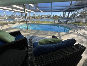 Outdoor pool, a heated pool