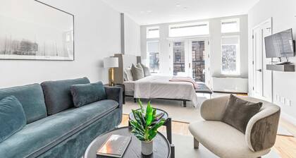 Luxe Studio with Charming Juliet Balcony