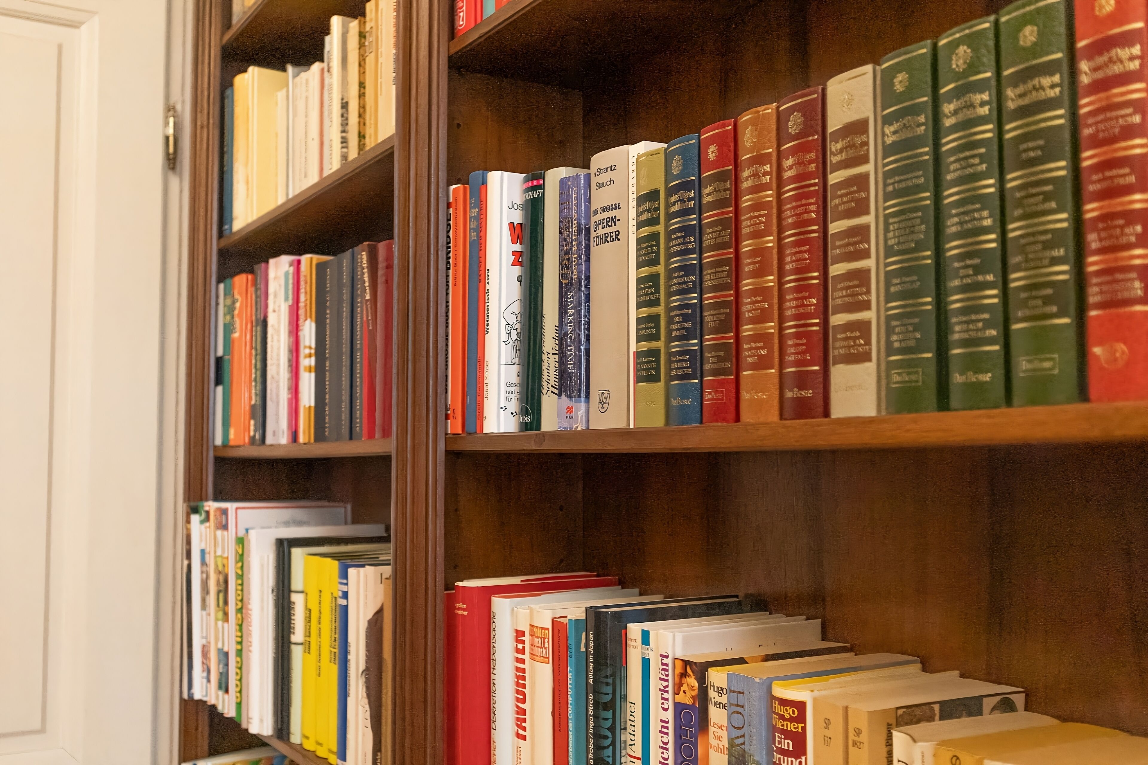 Ein Bücherregal voller Bücher.