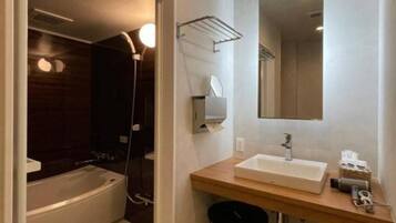 Hair dryer, towels