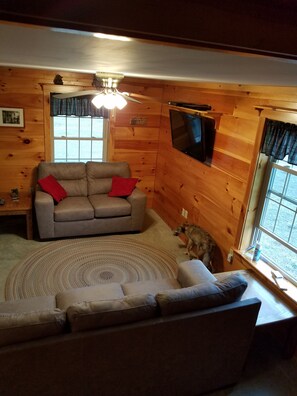 Living area - Want to see the eclipse. This cabin is just the place for you. (Houlton)