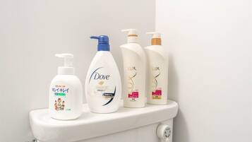 Hair dryer, towels