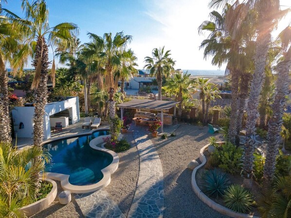 Outdoor pool, a heated pool - Casa Del Arte - a modern desert oasis ft. in Vogue (Todos Santos)