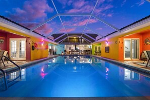 A heated pool