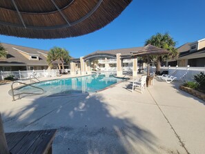 Outdoor pool - Spacious condo sleeps 6, has 2 pools, a playground and is close to the beach. (CORP CHRISTI)