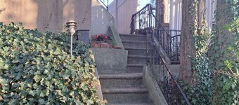 Queens, NYC Garden Oasis, steps to train 