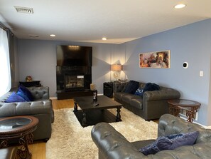 Smart TV, video games, table football, ping pong