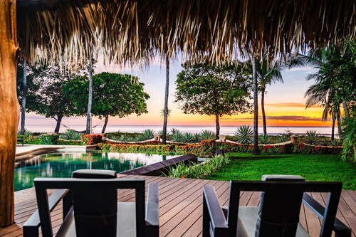 Rare Find: Beachfront Villa w/ Private Pool & Spacious Backyard, Surf Break Right at Your Doorstep!
