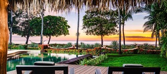 Rare Find: Beachfront Villa w/ Private Pool & Spacious Backyard, Surf Break Right at Your Doorstep!
