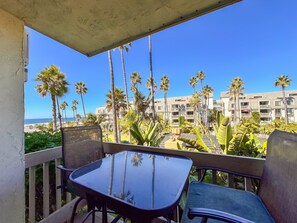 Outdoor dining - "New Listing" Beautiful Cozy Unit- Ocean View w/ Tropical Gardens -D205 North Coast Village (Oceanside)
