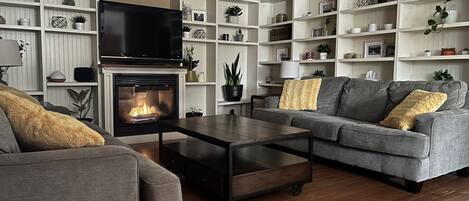 TV connectée, cheminée