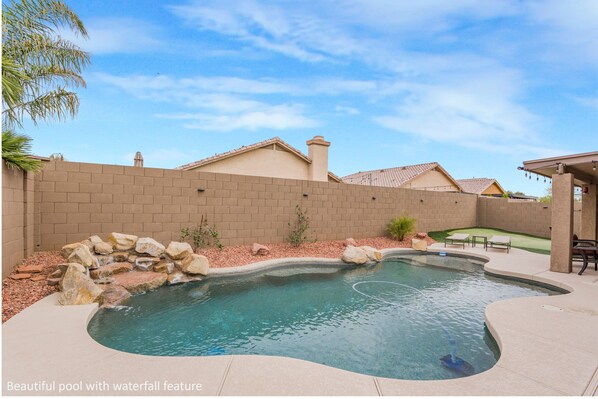 Outdoor pool, a heated pool