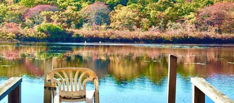 Serene Waterfront Cottage with Private Dock, Walk to Beaches, Golf, Cafe & Shops