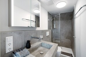 Regadera, amenidades de baño gratuitas, secadora de cabello, toallas 