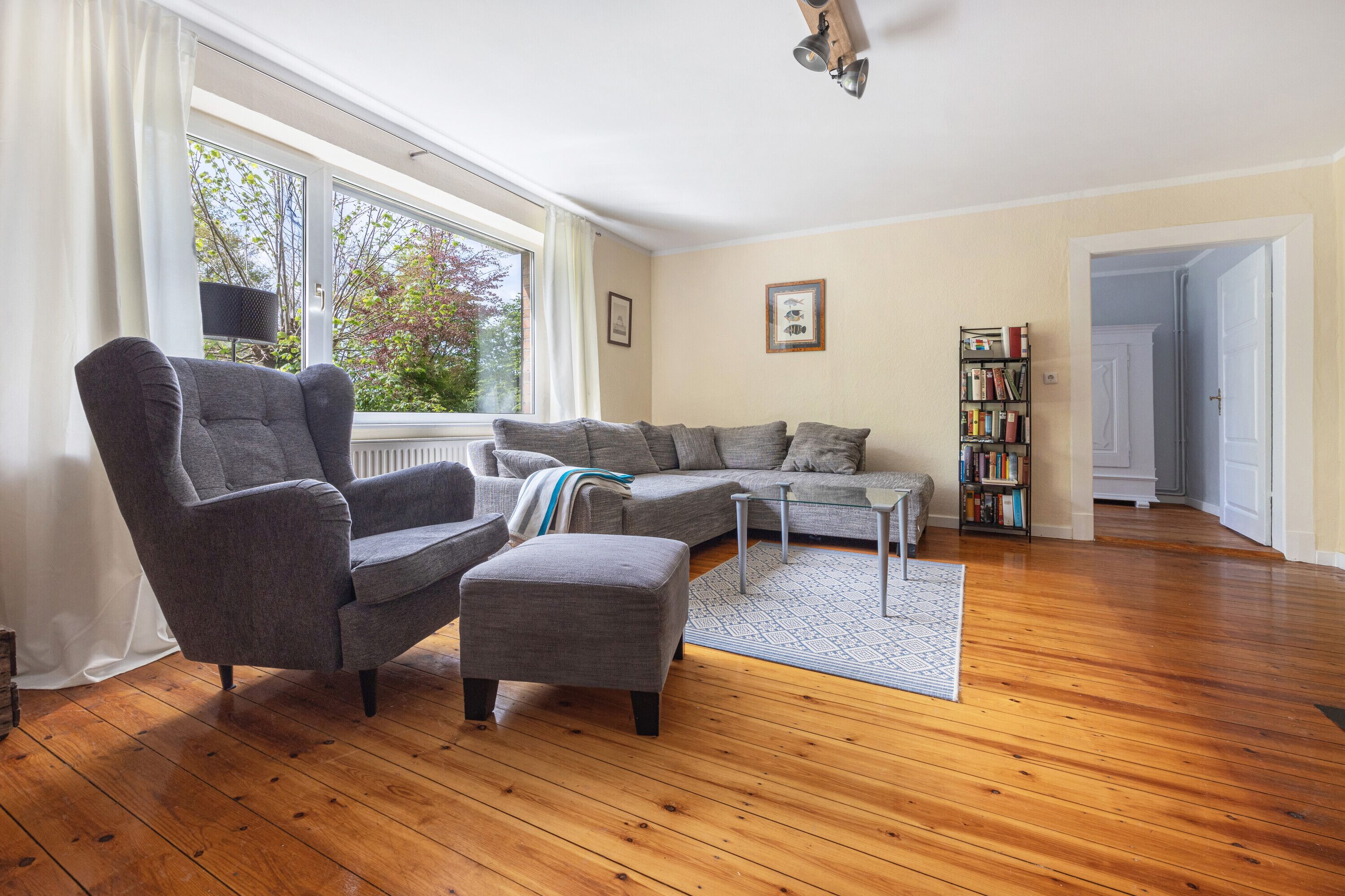 Televisión, chimenea, reproductor de DVD y tenis de mesa 