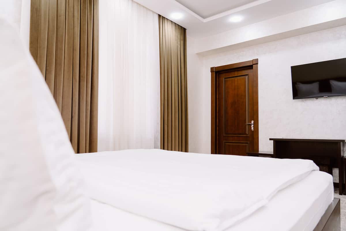 Luxe suite | 1 slaapkamer, een bureau, een laptopwerkplek, geluiddichte muren