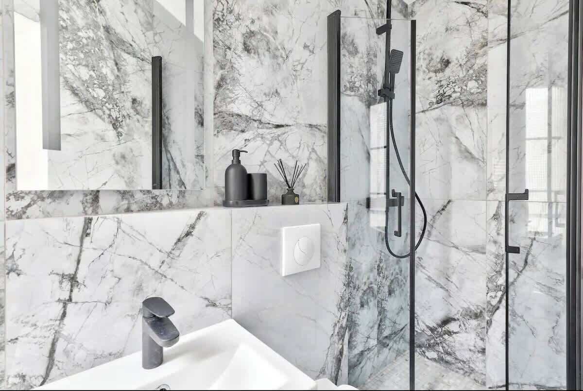 Shower, hair dryer
