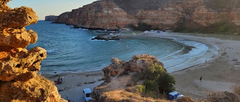 Na praia