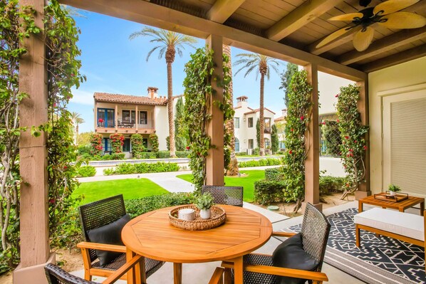 Outdoor dining - Revitalized Desert Getaway #A (La Quinta)