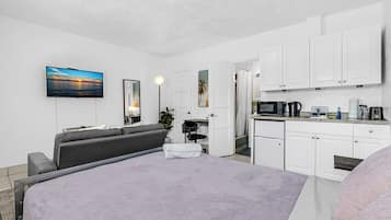 Desk, iron/ironing board, travel crib, free WiFi