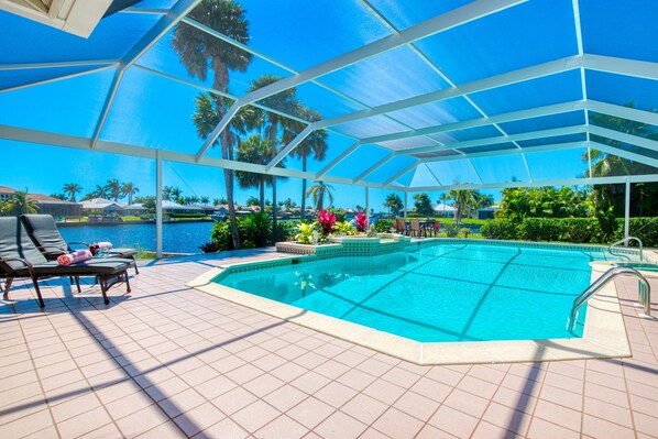 A heated pool