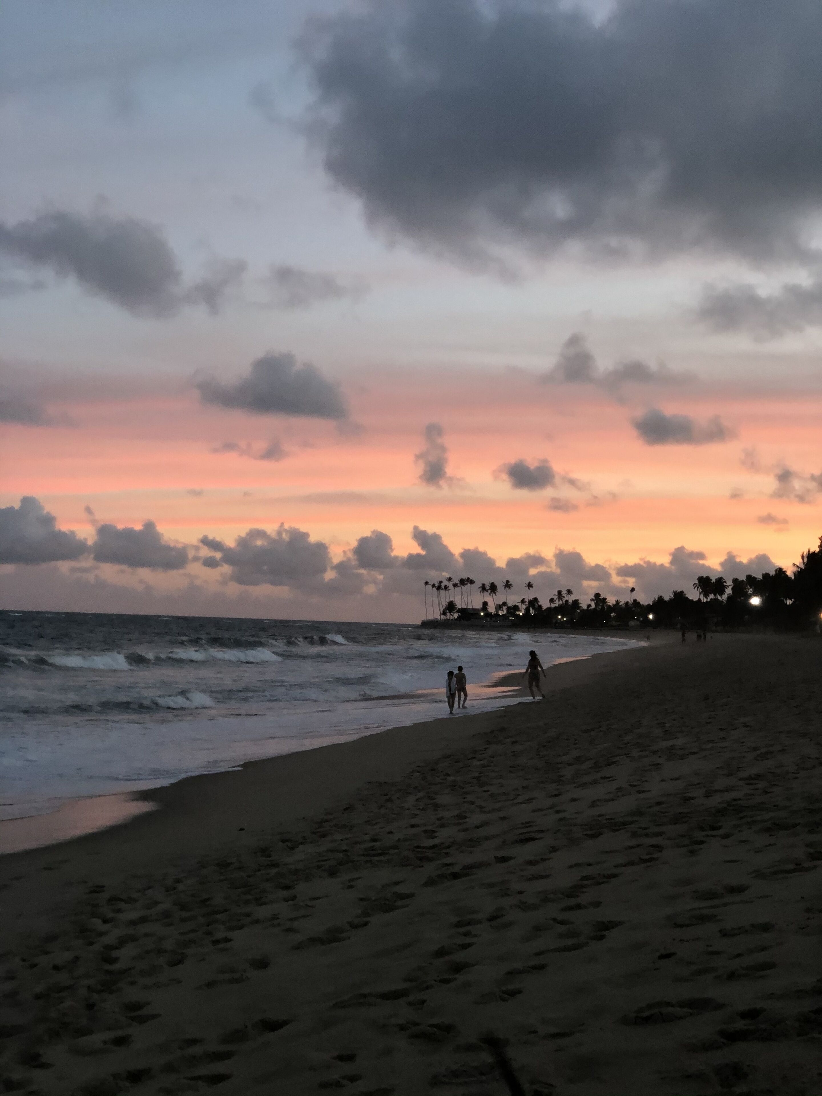 On the beach, white sand, 3 beach bars