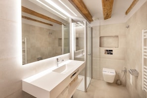 Secador de pelo, toallas