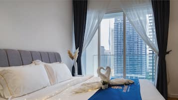 Premium-Apartment, 2Â Schlafzimmer | Blick auf die Stadt