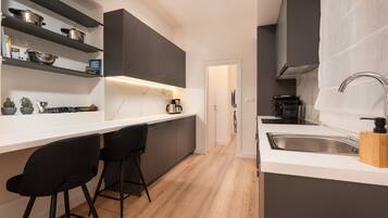 Exclusive Apartment | Private kitchen | Fridge, microwave, oven, dishwasher