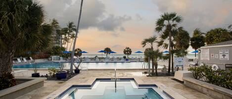 A heated pool