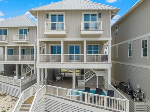House, 5 Bedrooms, Private Pool, Ocean View | Terrace/patio - Beach House - Reel Em Inn by PHG (Panama City Beach)