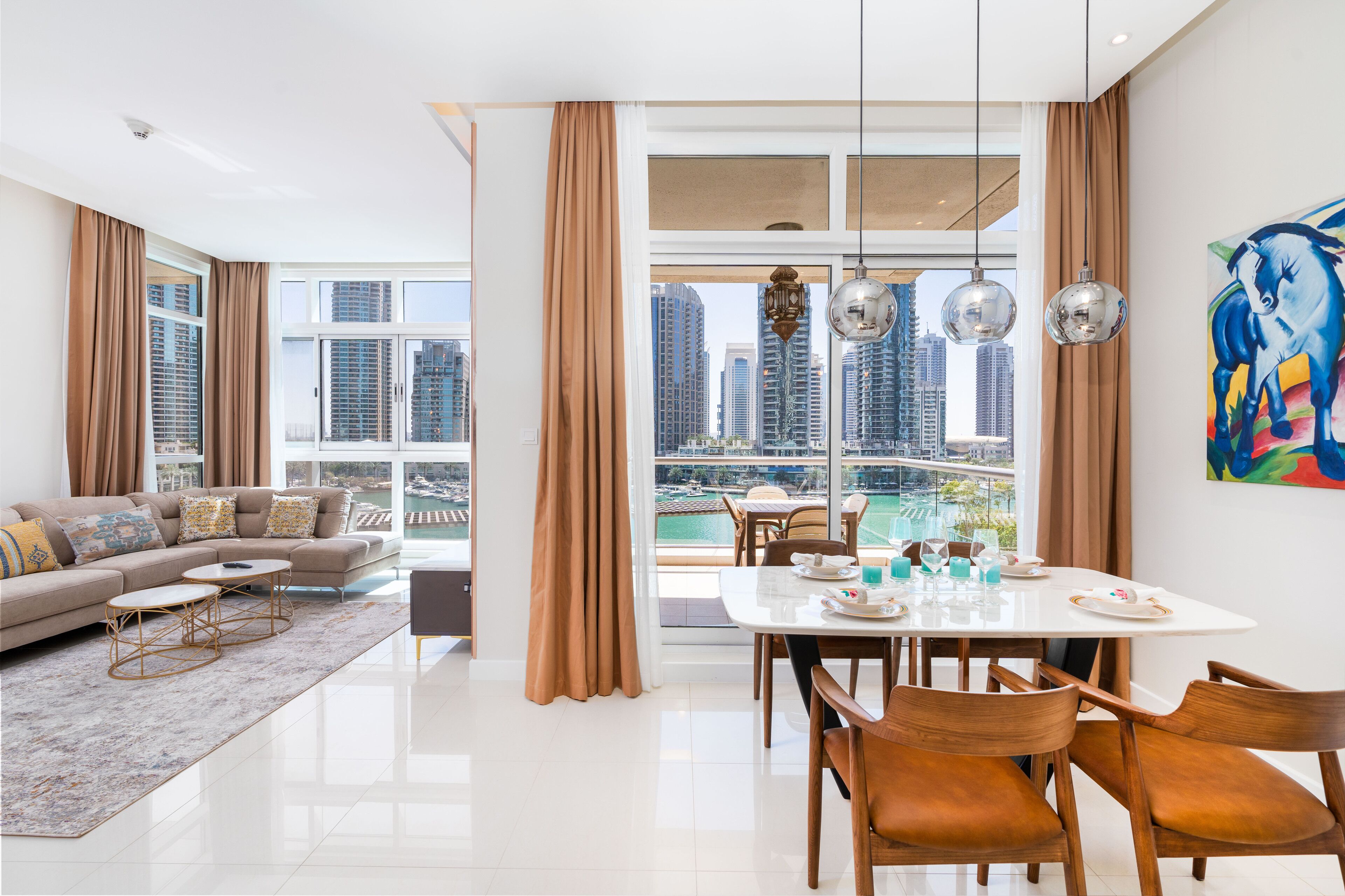 Luxury Apartment | Living area | 55-inch Smart TV with digital channels