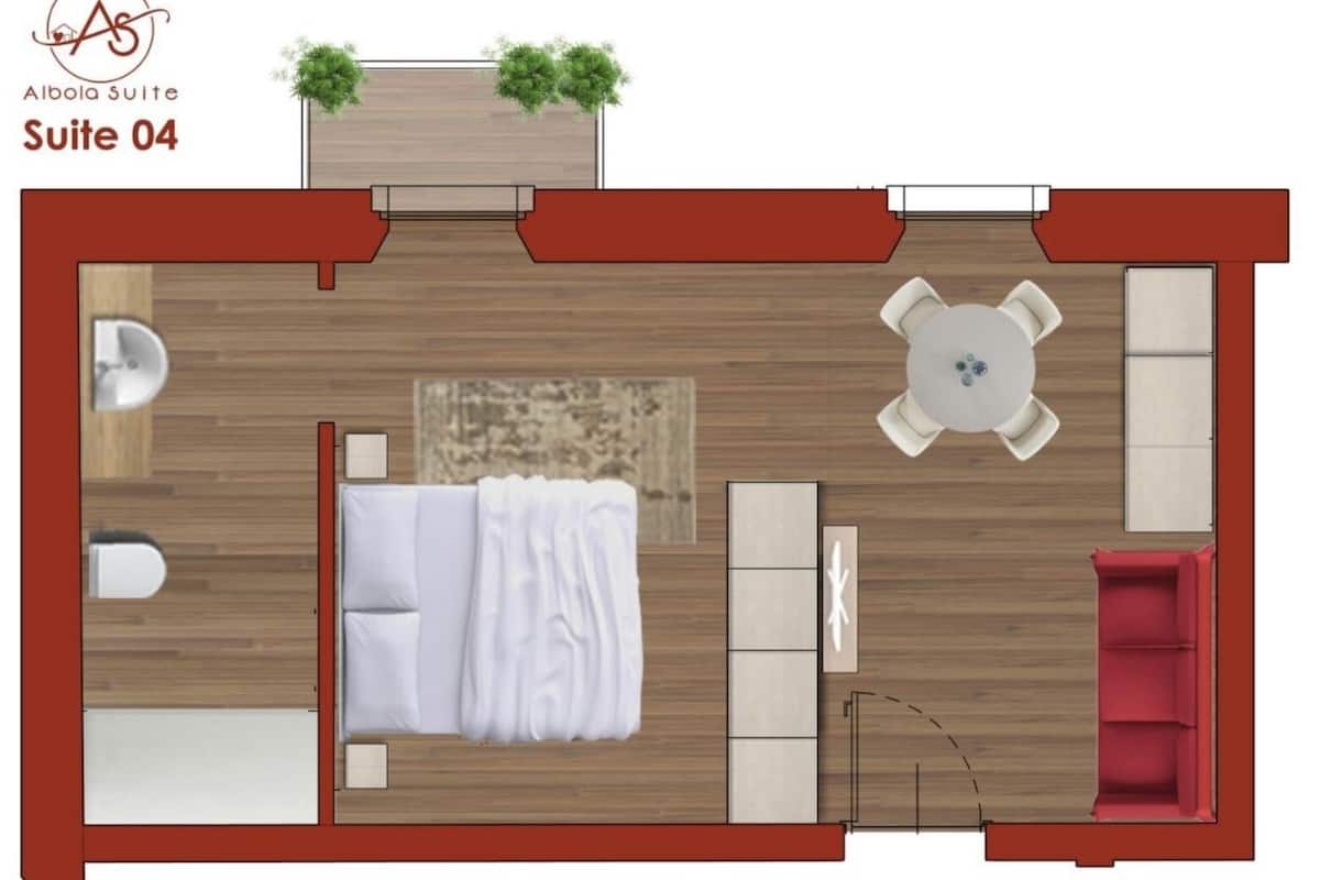Estudio | 1 habitación, ropa de cama de alta calidad, edredón y escritorio