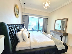 Economy Apartment | 1 bedroom, iron/ironing board, bed sheets - Vacay Lettings - 8 Boulevard Walk (Dubai)