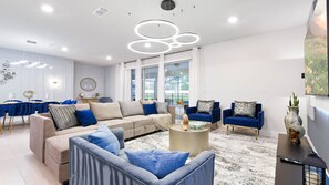 House, Multiple Beds, Pool Access, Pool View (3063MD WIR_01) | Living area - Windsor Island Resort 10br Villa Pool Near Disney 3063 (Davenport)